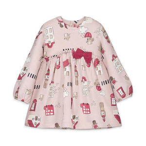 Mayoral Baby Girl London Print Fleece Dress ~ Petisui