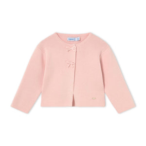 Mayoral Baby Girl Knit Cardigan w/ Bows ~ Peony