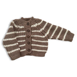 The Blueberry Hill Knit Stripe Cardigan ~ Tan