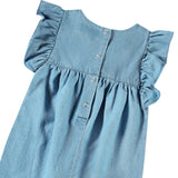 Molo Baby Fifi Chambray Romper ~ Sky Indigo