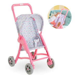 Corolle Doll Stroller ~ Pink Floral