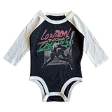 Rowdy Sprout The Clash London Calling l/s Raglan Onesie ~ Vintage Black/White