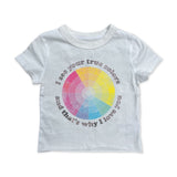 Rowdy Sprout Baby Girl True Colors s/s Fitted Tee ~ Vintage White