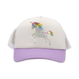 Bari Lynn Trucker Hat ~ Full Unicorn/Lavender