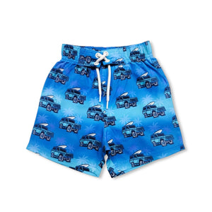 Mish Baby Surf Paradise Swim Trunks ~ Cobalt/Turquoise