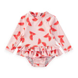 Molo Baby Narice Swimsuit w/ Ruffle ~ Melon Pink