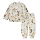 Molo Baby Disc Sweatshirt & Simeon Sweatpants Set ~ Felted Friends