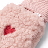 Molo Baby Ufo Sherpa Mittens ~ Red Hearts Soft
