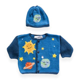 Artwalk Knit Cardigan & Hat Set ~ Around The Sun