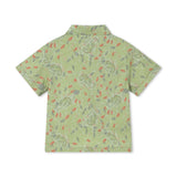 Mayoral Baby Boy Chameleon Print s/s Woven Shirt ~ Matcha