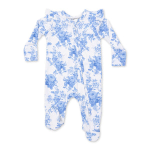 Angel Dear 2 Way Zipper Frill Sleeve Footie ~ Dream Cottage Floral