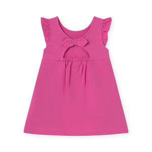 Mayoral Baby Girl Mermaid Frill Sleeve Dress ~ Fuchsia