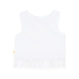 Billieblush Aloha Fringe Tank 7-12 ~ White