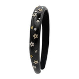 Bari Lynn Thin Crystallized Metallic Star Headband