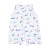 Angel Dear Sleeveless Muslin Shortie Romper ~ Fishing Lures
