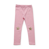 Petite Hailey Nyla Sequin Bow Sweatshirt & Star Patch Leggings Set ~ Pink