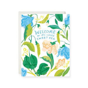 Karen Schipper Baby Card ~ Welcome Sweet Pea