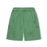 Molo Marley Zip Hoodie & Amil Sweatshorts Set ~ Groovy Green