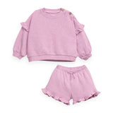 Play Up Baby Frilled Sweatshirt & Shorts Set ~ Pink