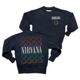 Rowdy Sprout Nirvana Smiley Crewneck Sweatshirt ~ Washed Black