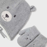 Mayoral Baby Boy Hat & Glove Set ~ Bright Ash