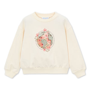 Mayoral Girls Sweatshirt w/ Sequins ~ Chickpea