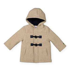 Mayoral Baby Boy Hooded Toggle Coat ~ Bright Beige