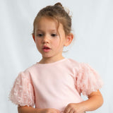 Mayoral Girls s/s Top w/ Tulle Sleeves & Tulle Skirt Set ~ Blossom