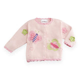 Artwalk Knit Cardigan & Hat Set ~ Butterflies/Pink