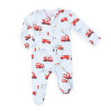 Angel Dear 2 Way Zipper Footie ~ Firetruck Dalmations