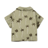 Play Up Baby Palm Tree Print Woven Shirt & Shorts Set ~ Light Olive
