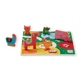 Crocodile Creek 10-Piece Stacking Wood Puzzle ~ 123 Barnyard