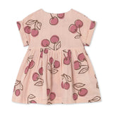 Mayoral Girls Cherries Print Woven Dress ~ Peony