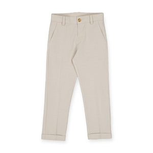 Mayoral Boys Linen Blend Pants ~ Raffia