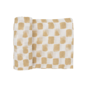 Little Unicorn Cotton Muslin Swaddle ~ Adobe Checker
