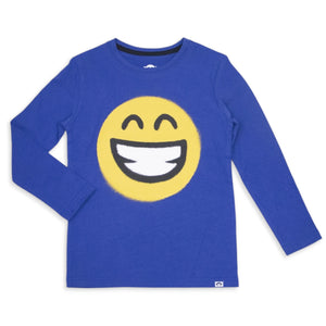 Appaman Boys Smiley Graphic l/s Tee ~ Royal Blue