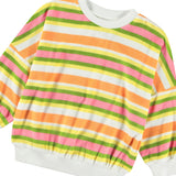 Molo Marika Sweatshirt & Angel Shorts Set 7-12 ~ Happy Stripe