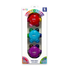 Ooly Color Burst Easy Grip Crayons ~ Classic Colors