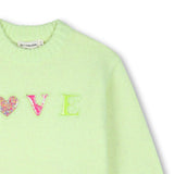 Billieblush Love Knit Sweater ~ Green Lemon