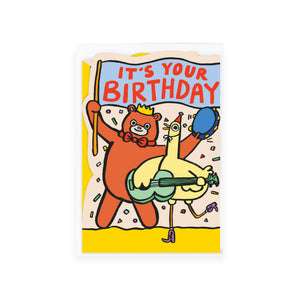 Wrap Party Parade Fold Out Birthday Card
