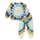 Molo Baby Dear Velour Sweatshirt & Simeon Sweatpants Set ~ Tie Dye Circle