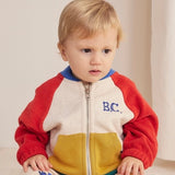 Bobo Choses Baby B.C. Color Block Zip Sweatshirt & Vintage Terry Harem Pants Set ~ Red Multi