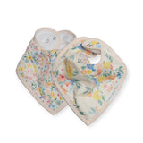 Loulou Lollipop Muslin Bandana Bib Set ~ Floral Bouquet