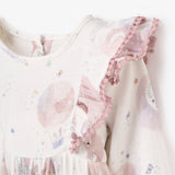 Elegant Baby Printed Flutter Sleeve Muslin Romper ~ Fairytale Wonderland