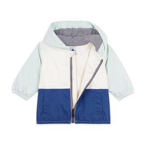 Petit Bateau Baby Color Block Hooded Jacket ~ Multi