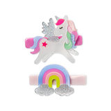 Lilies & Roses Pastel Unicorn & Rainbow Hair Clips