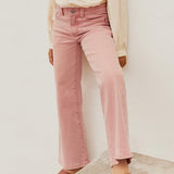 Molo Asta Flared Denim Pants 7-12 ~ Blush Rhinestone
