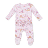 Angel Dear 2 Way Zipper Ruffle Back Footie ~ Princess Unicorns & Castle