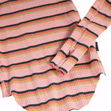 Molo Rochelle Ribbed l/s Top 7-12 ~ Rose Camel Stripe