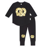 Huxbaby Foil Pretzel l/s Top & Leggings Set ~ Black